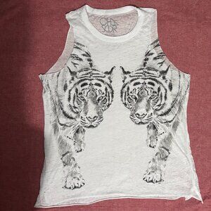 White Tiger Muscle Top